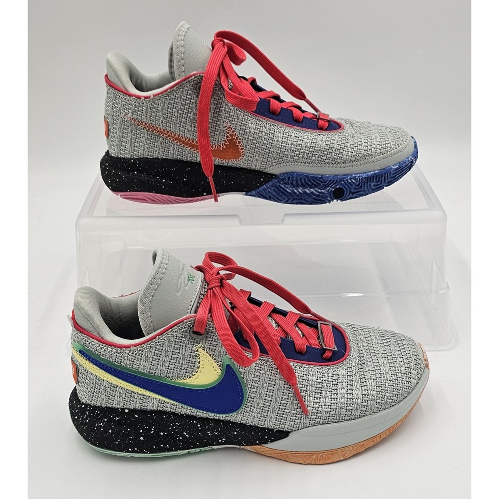 Nike Lebron XX 20 Pink Diamond Collection DQ8651-200 Y5 Silver/Blue-Lemon/Orange